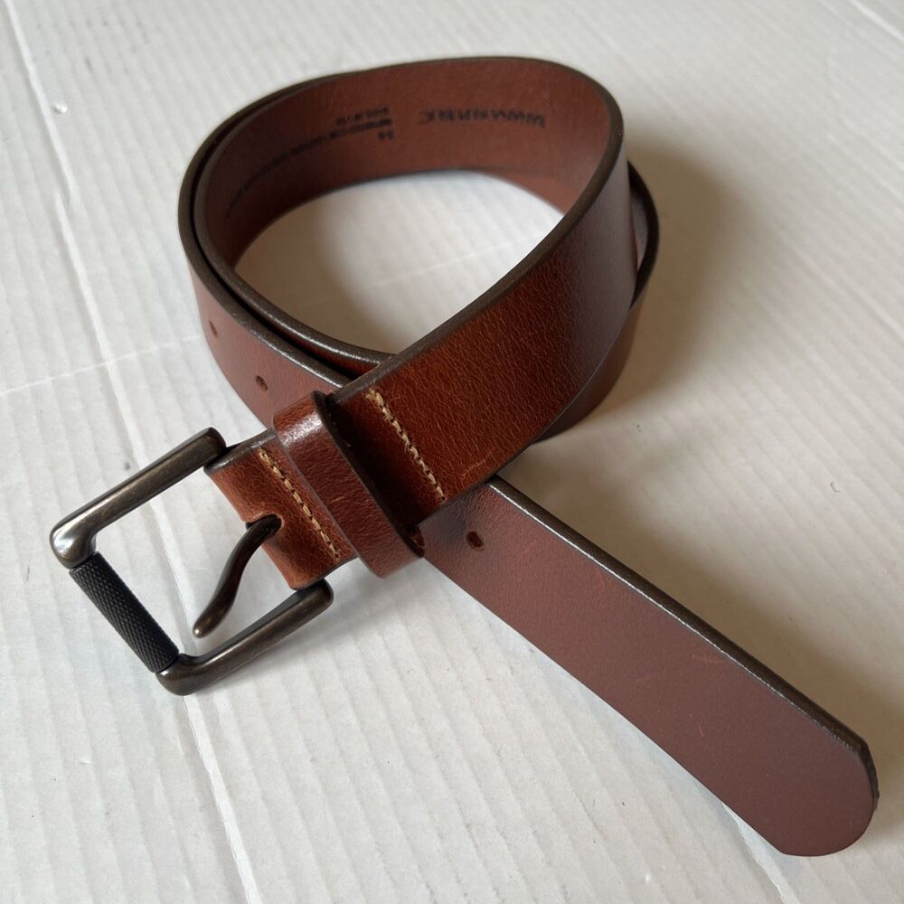 Banana Republic Leather Belt 34 Brown Made in USA